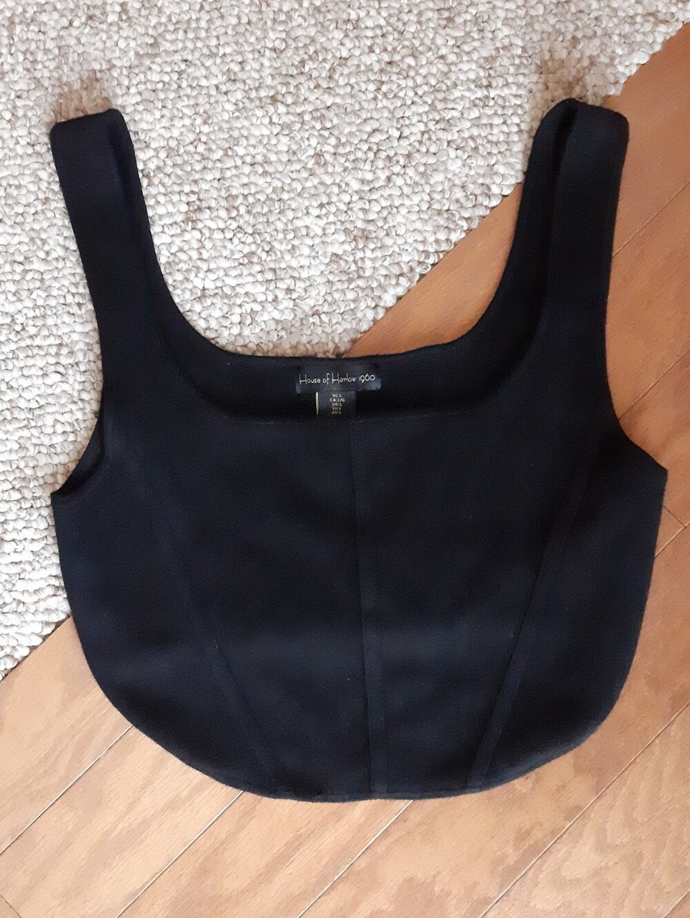 House of Harlow 1960 Black Crop Top size Large